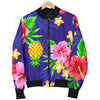 Hawaiian Themed Pattern Print Design H05 Women Bomber Jacket