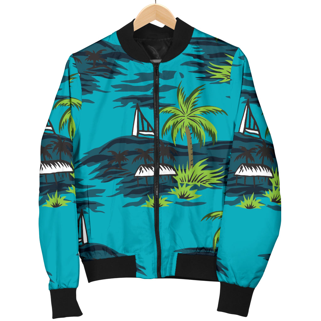 Pacific island Pattern Print Design A01 Women's Bomber Jacket