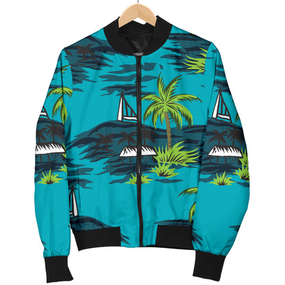 Pacific island Pattern Print Design A01 Women's Bomber Jacket