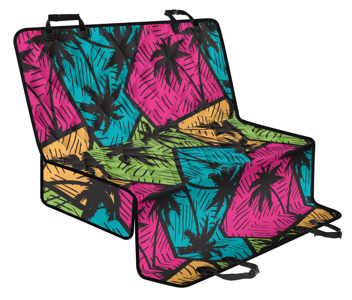 Palm Tree Pattern Print Design PT09 Rear Dog  Seat Cover