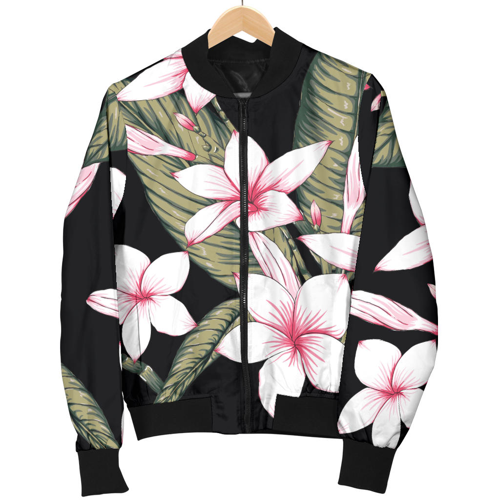 Plumeria Pattern Print Design PM021 Men Bomber Jacket