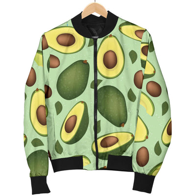 Avocado Pattern Print Design AC01 Women Bomber Jacket