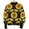 Sunflower Pattern Print Design SF015 Women Bomber Jacket