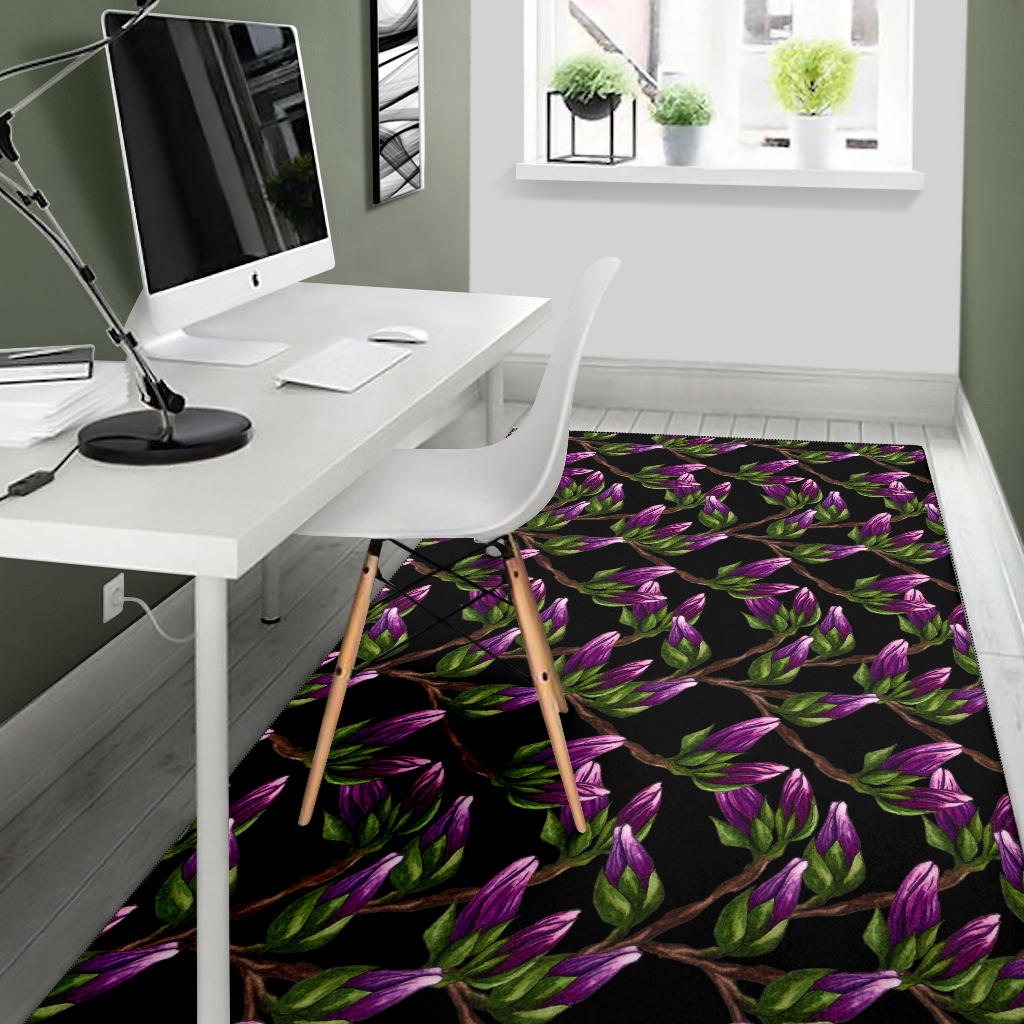 Magnolia Pattern Print Design MAG010 Area Rugs