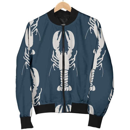 Lobster Pattern Print Design 02 Women's Bomber Jacket