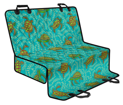 Sea Turtle Pattern Print Design T010 Rear Dog  Seat Cover