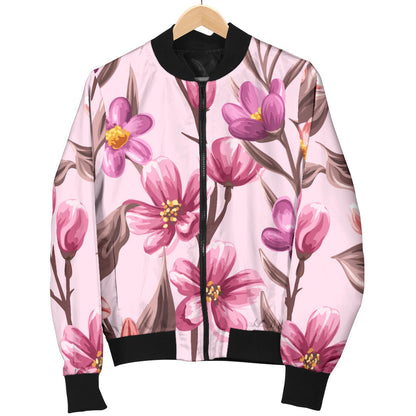 Summer Floral Pattern Print Design SF09 Men Bomber Jacket