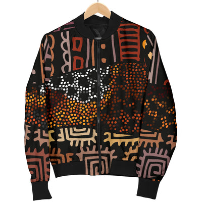 African Pattern Print Design 07 Women's Bomber Jacket