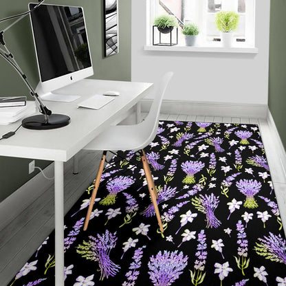 Lavender Pattern Print Design LV04 Area Rugs