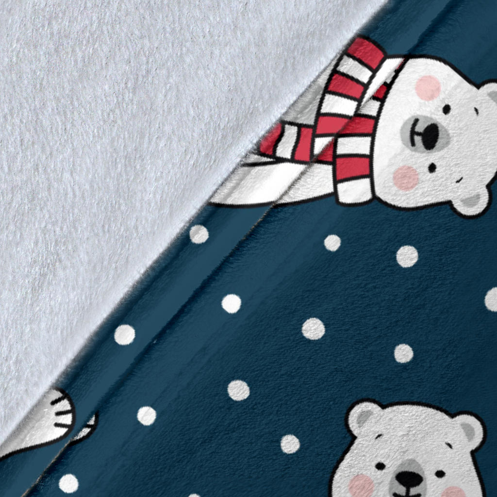 Polar Bear Pattern Print Design PB05 Fleece Blanket