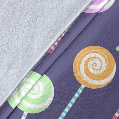 Lollipop Pattern Print Design LL03 Fleece Blanket