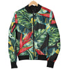 Bird Of Paradise Pattern Print Design BOP06 Women Bomber Jacket