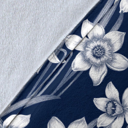 Daffodils Pattern Print Design DF09 Fleece Blanket