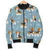 Beagle Pattern Print Design 02 Women's Bomber Jacket