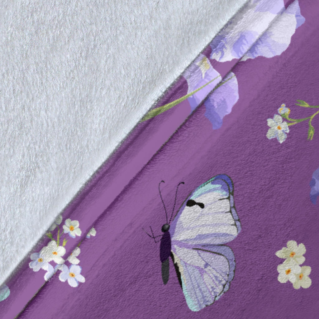 Iris Pattern Print Design IR09 Fleece Blanket