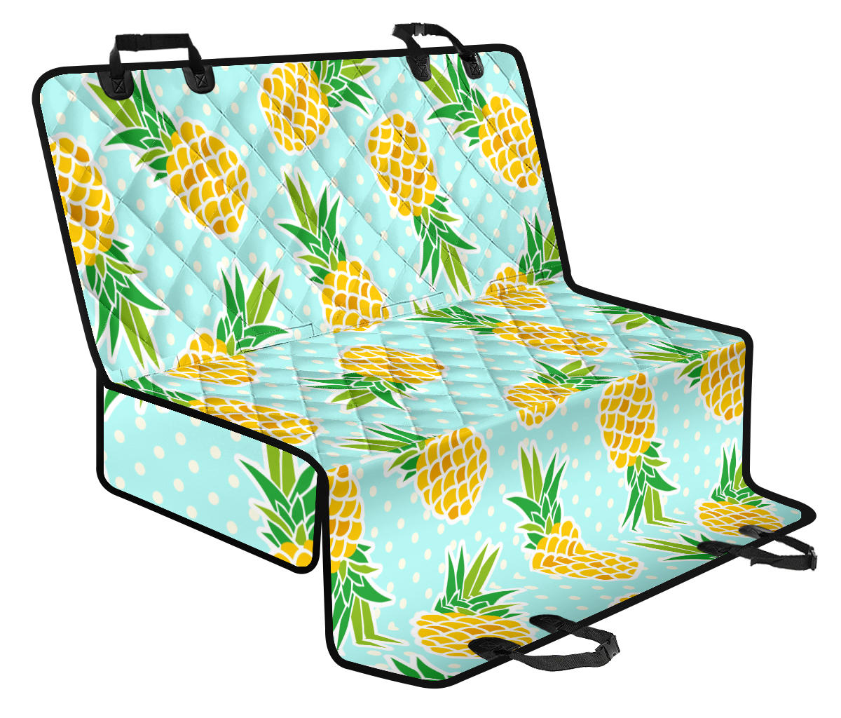Pineapple Pattern Print Design PP01 Rear Dog  Seat Cover