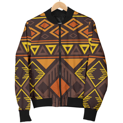 Navajo Pattern Print Design A06 Women's Bomber Jacket