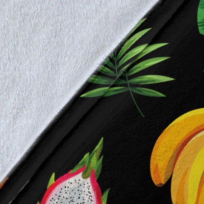 Tropical Fruits Pattern Print Design TF03 Fleece Blanket