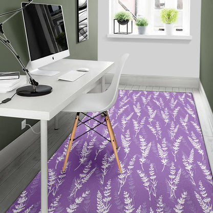 Lavender Pattern Print Design LV08 Area Rugs