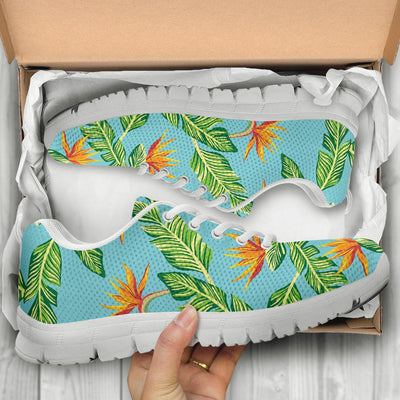 Bird Of Paradise Pattern Print Design BOP04 Sneakers White Bottom Shoes