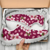 Cherry Blossom Pattern Print Design CB06 Sneakers White Bottom Shoes