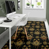 Lotus Boho Pattern Print Design LO03 Area Rugs