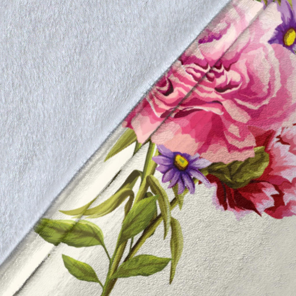 Carnations Pattern Print Design CN02 Fleece Blanket
