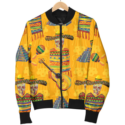 Maracas Mexican Style Pattern Print Design 02 Women's Bomber Jacket