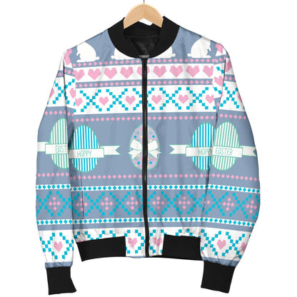 Easter Eggs Pattern Print Design RB013 Men Bomber Jacket