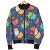 Cupcake Pattern Print Design 02 Women's Bomber Jacket