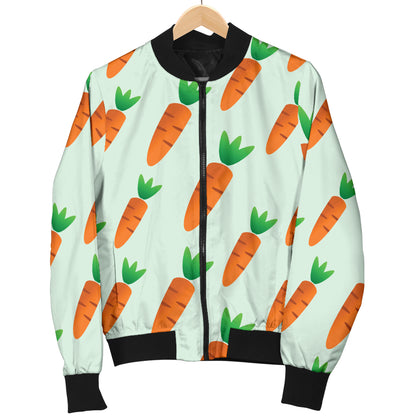 Carrot Pattern Print Design 05 Women's Bomber Jacket
