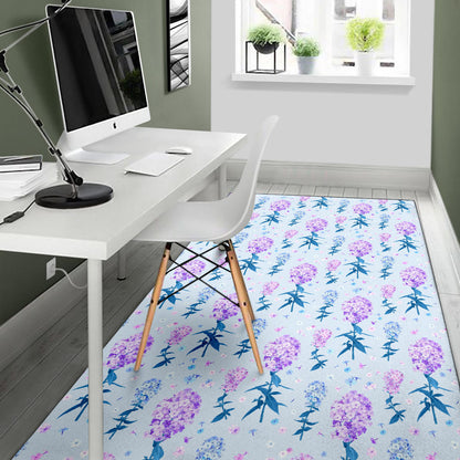 Lilac Pattern Print Design LI05 Area Rugs