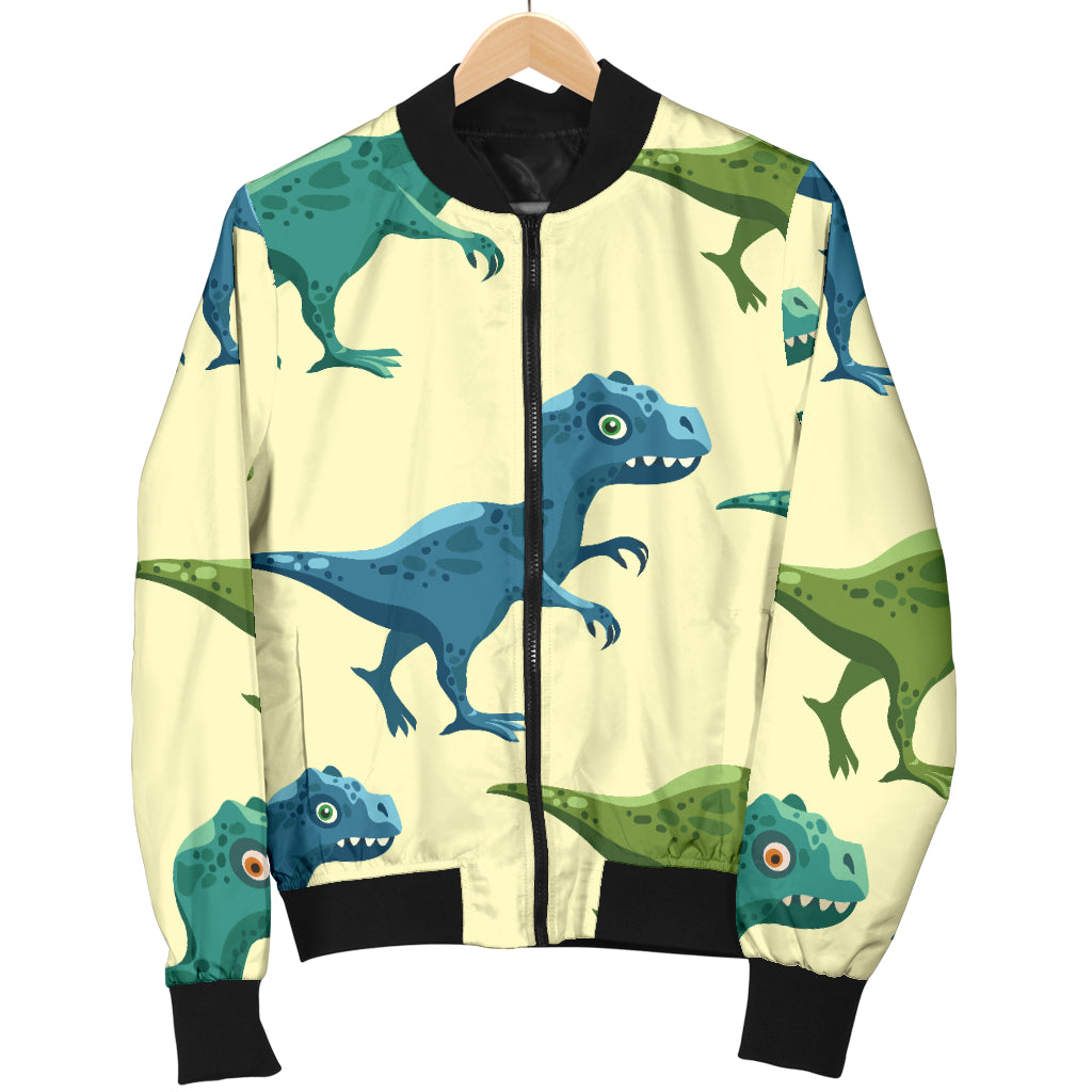 T Rex Pattern Print Design A04 Women's Bomber Jacket