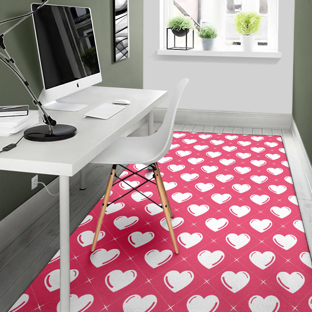 Heart Pattern Print Design HE07 Area Rugs