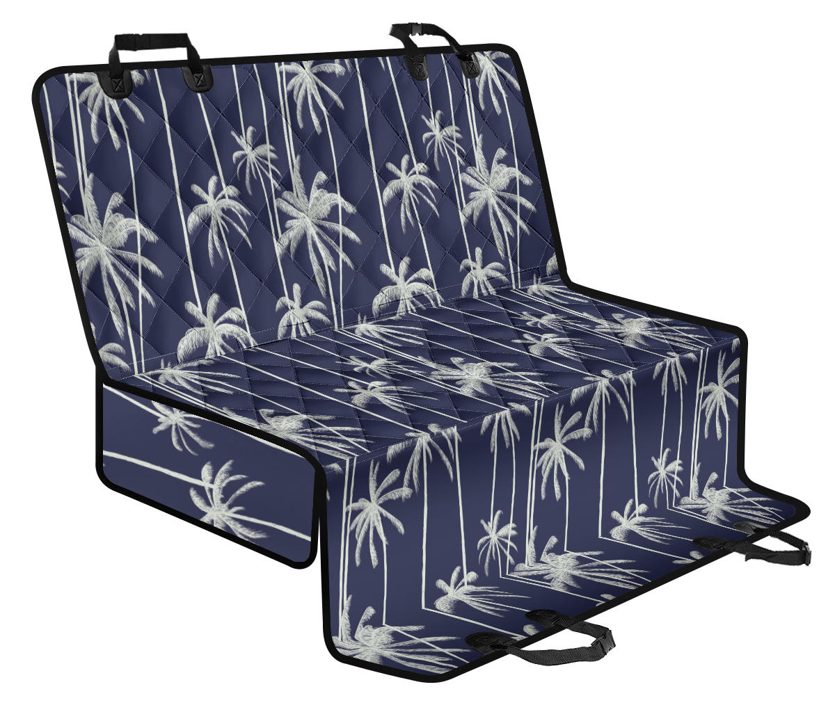 Palm Tree Pattern Print Design PT06 Rear Dog  Seat Cover
