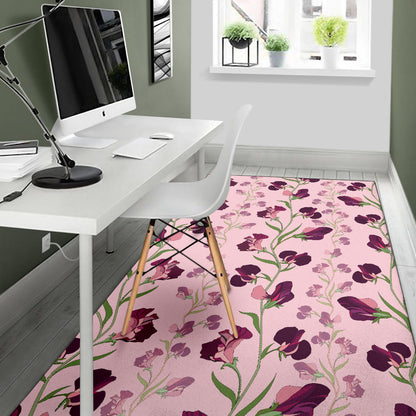 Peony Pattern Print Design PE09 Area Rugs