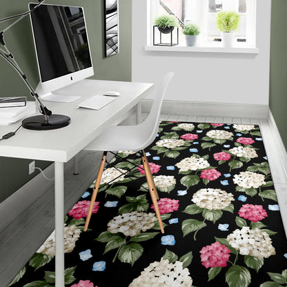 Hydrangea Pattern Print Design HD09 Area Rugs