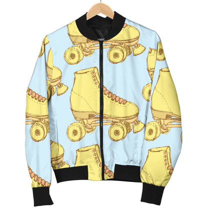 Roller skate Pattern Print Design A03 Women's Bomber Jacket
