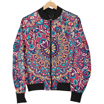 Boho Pattern Print Design 05 Women's Bomber Jacket