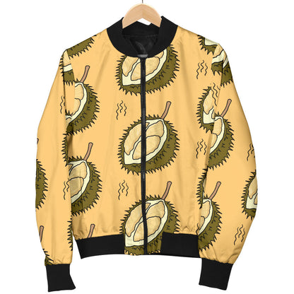 Durian Pattern Print Design DR02 Women Bomber Jacket