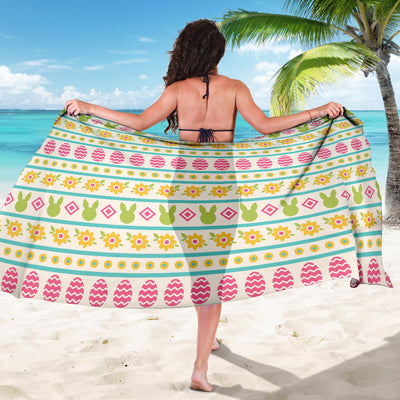 Easter Eggs Pattern Print Design RB016 Sarong Pareo Wrap