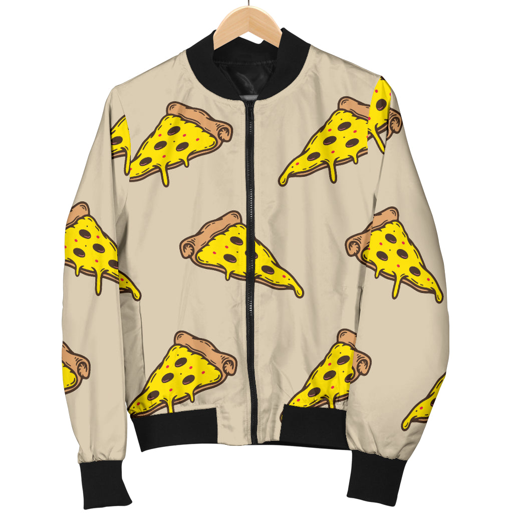 Pizza Pattern Print Design A04 Women's Bomber Jacket