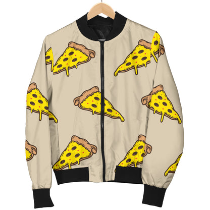 Pizza Pattern Print Design A04 Women's Bomber Jacket