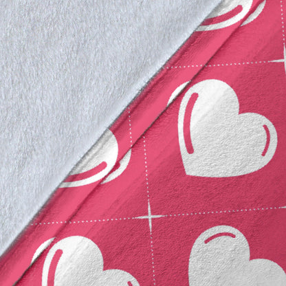 Heart Pattern Print Design HE07 Fleece Blanket