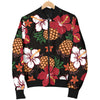 Hawaiian Themed Pattern Print Design H013 Women Bomber Jacket