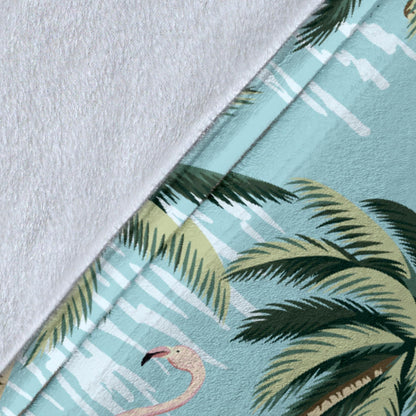 Palm Tree Pattern Print Design PT05 Fleece Blanket