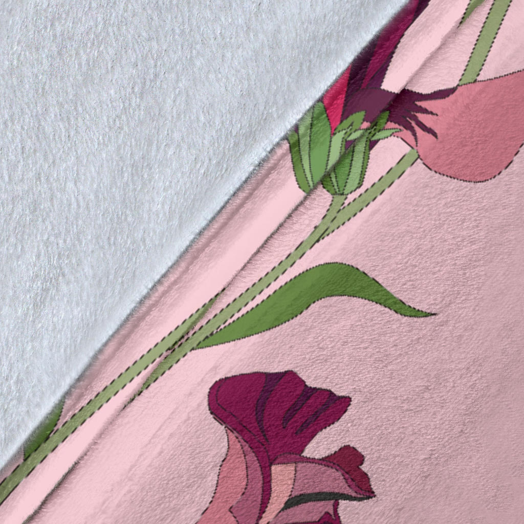 Peony Pattern Print Design PE09 Fleece Blanket