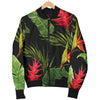 Bird Of Paradise Pattern Print Design BOP010 Women Bomber Jacket