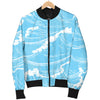 Ocean Wave Pattern Print Design A01 Women's Bomber Jacket