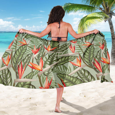 Bird Of Paradise Pattern Print Design BOP08 Sarong Pareo Wrap